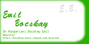 emil bocskay business card